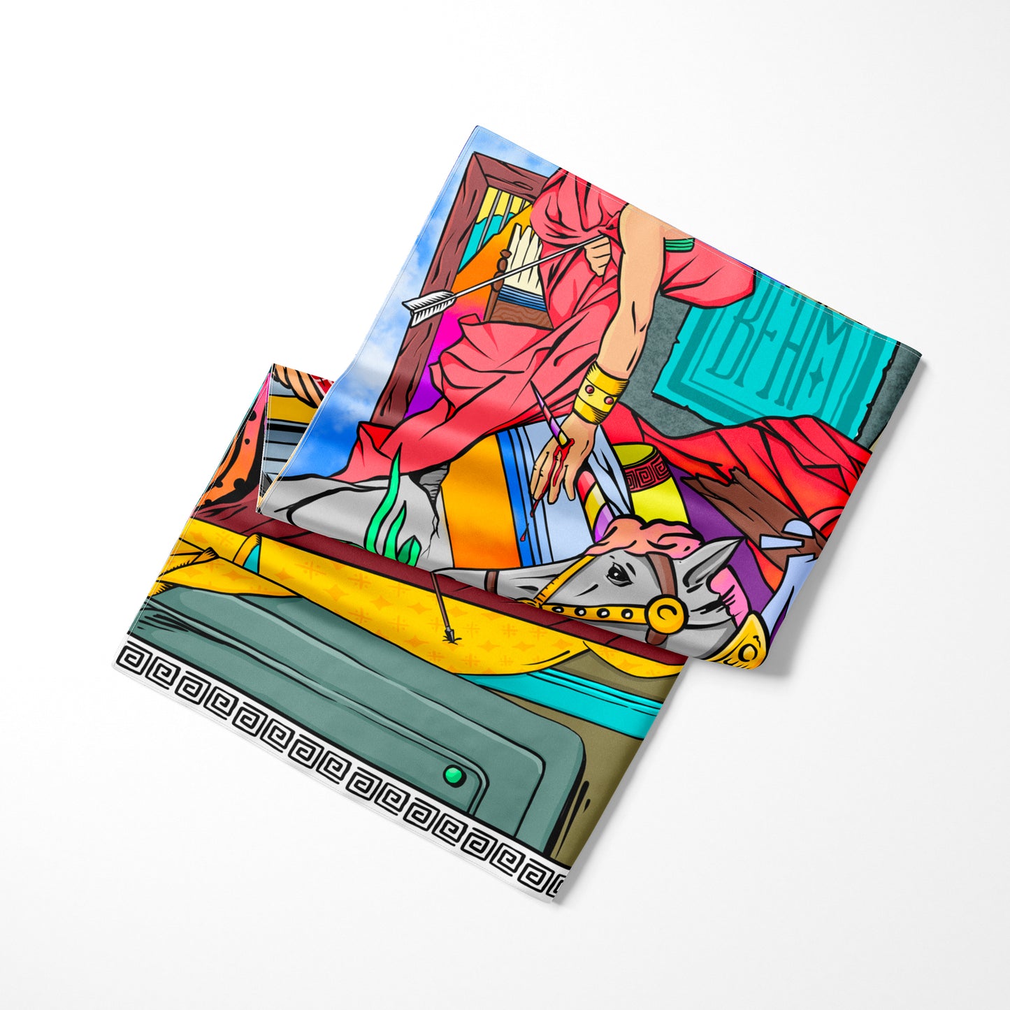 Luxury Silk Scarf Designer Closeup