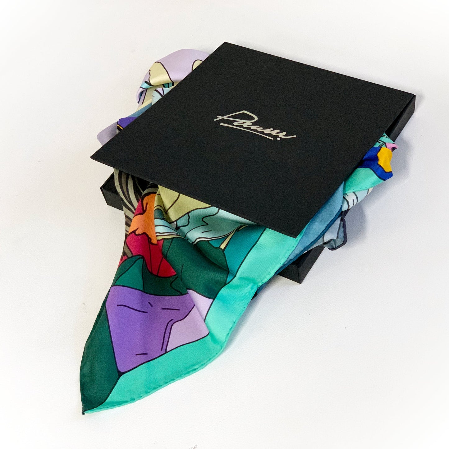 Luxury Silk Scarf Designer Box